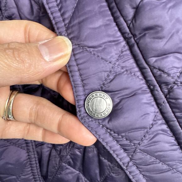 Burberry Quilted Jacket Purple/ Violet Kids Girl Size 14Y - Picture 7 of 15